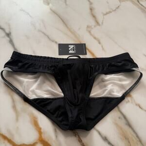 NEW N2N Bodywear Mens Nitro XXX Mesh Swim Bikini Brief Color Black Size Large